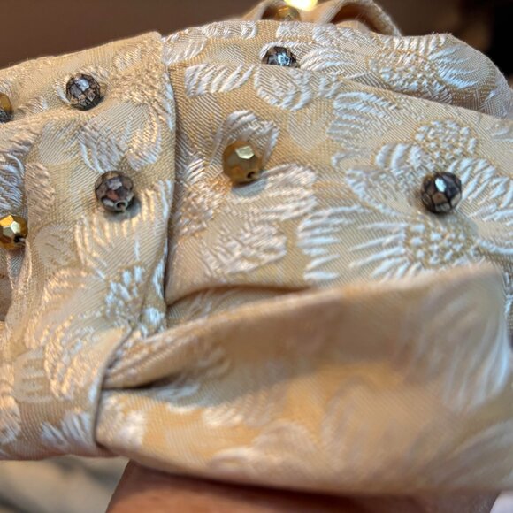 Vintage Christian Dior Chapeaux Pill Box Hat 1960's Beaded with Label - Picture 7 of 7